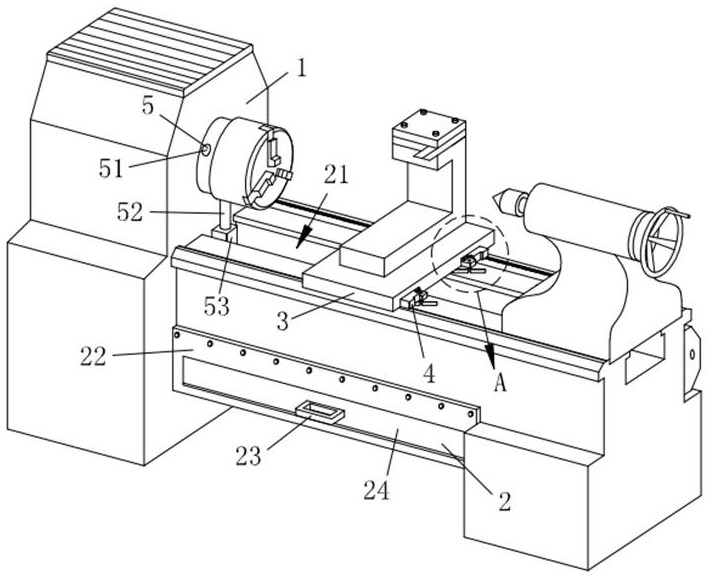 Lathe capable of conveniently cleaning machining fragmentary materials