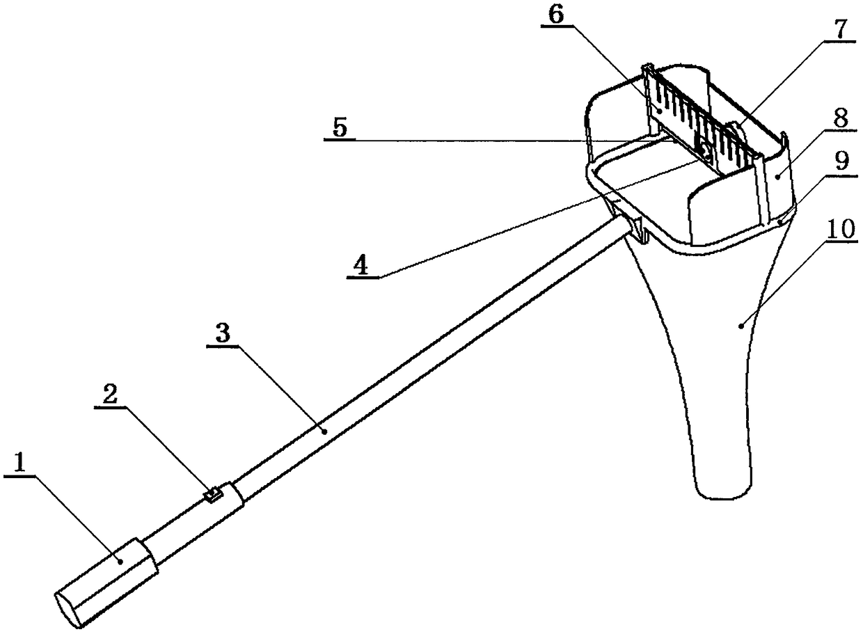 Comb finger-type fruit picking device