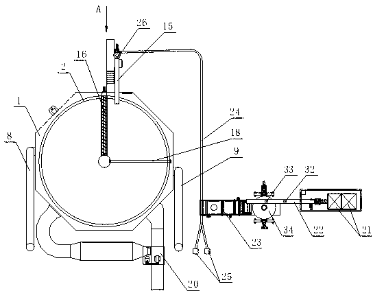 Disc type moldy bran preparing machine