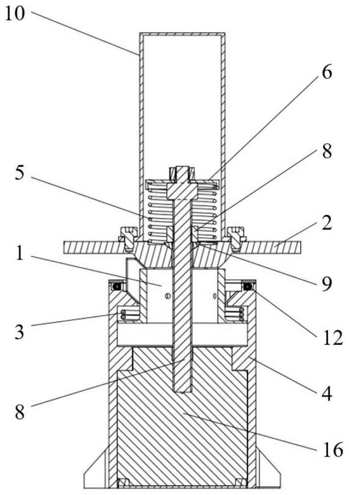 Retraction avoiding type locking and releasing device