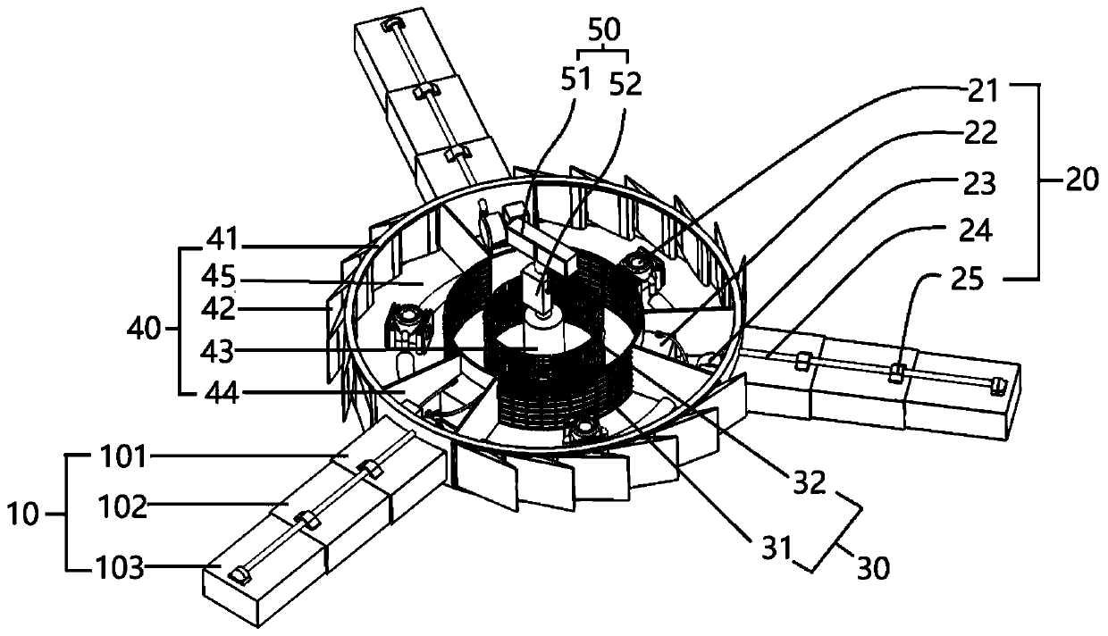 Marine micro-plastic recovery device with telescopic interceptor, method and application