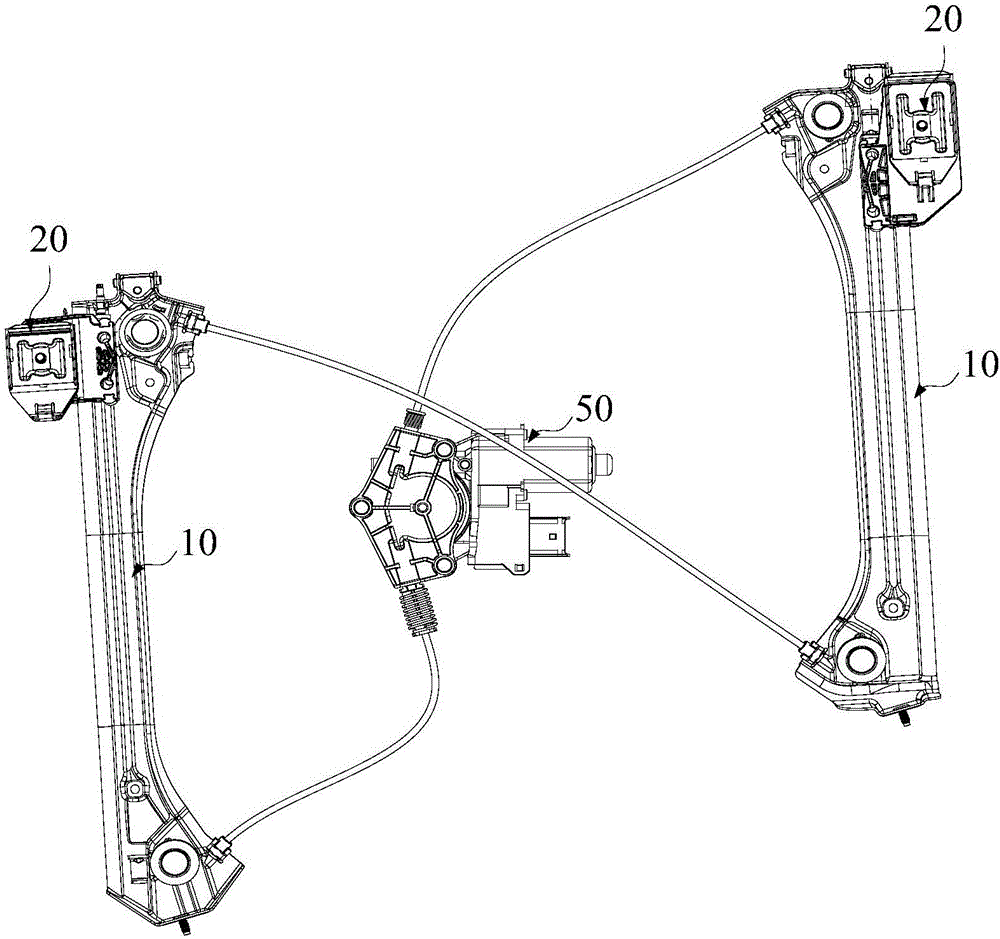 Automobile door glass lifting device and automobile comprising same