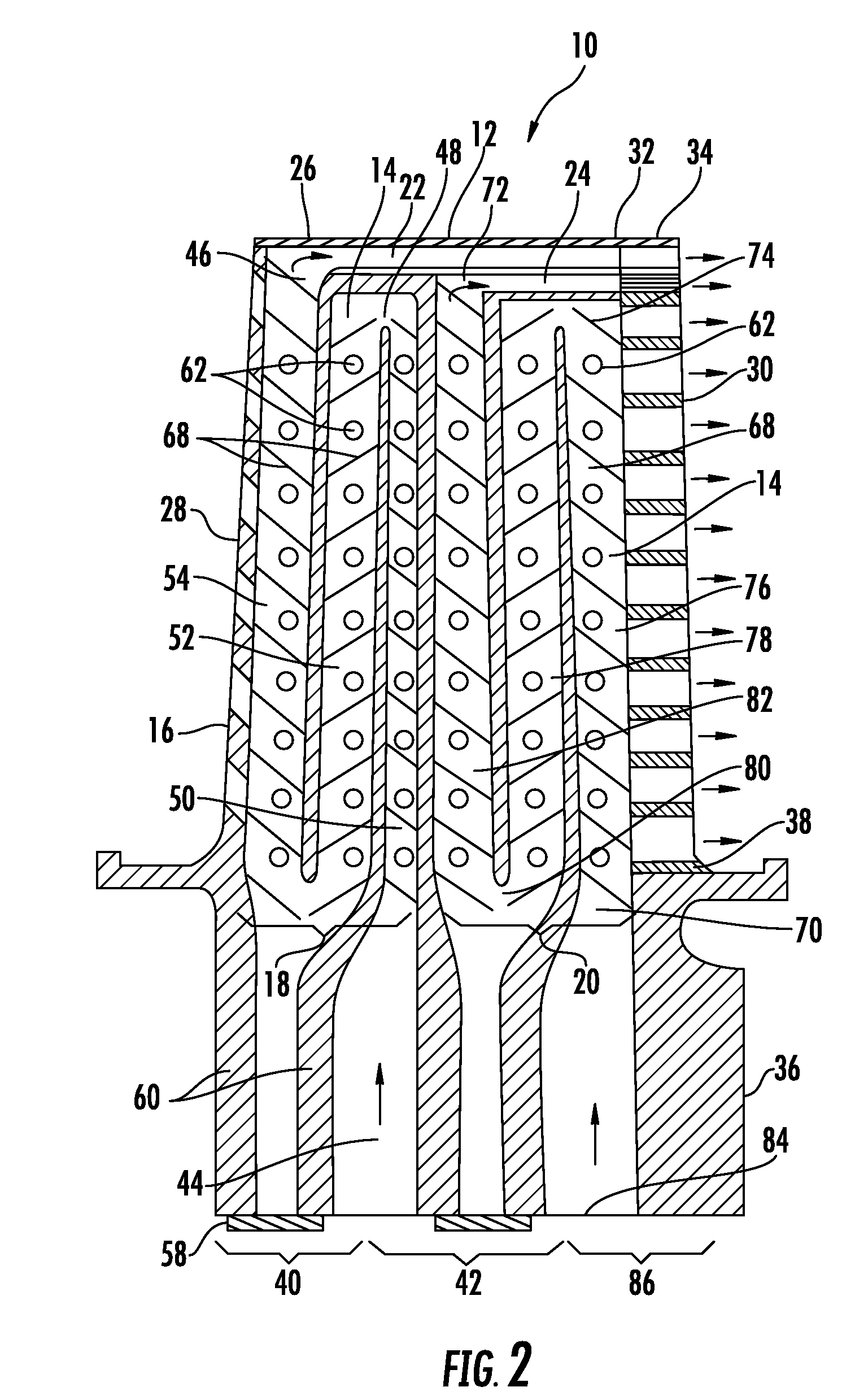 Turbine blade dual channel cooling system