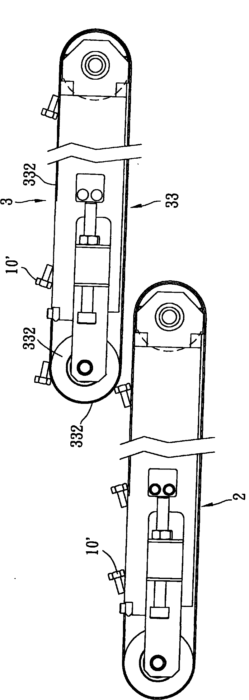 Magnetic turn-over device of sorting machine