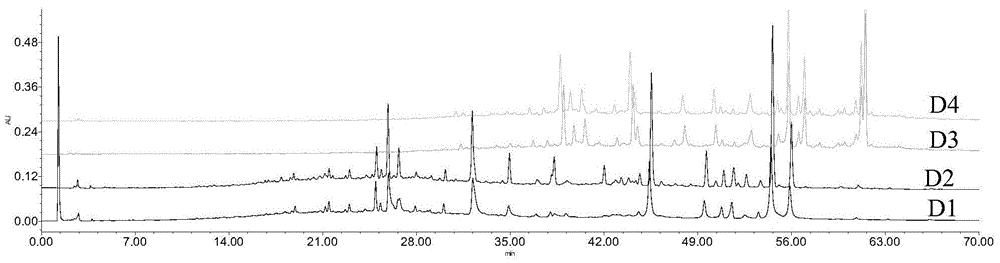 Construction method and detection method of fingerprint of Dongfeng orange medicinal material