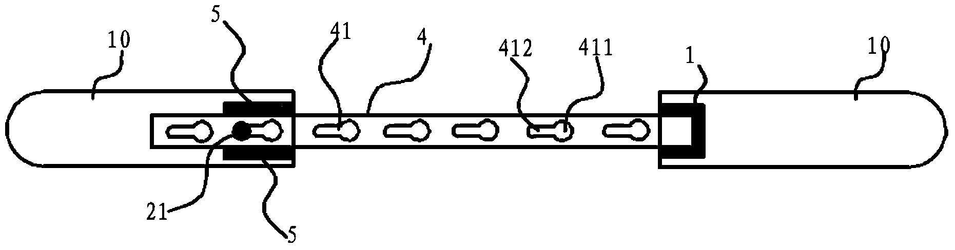 Adjustable device for fixing and easily replacing silica gel bar