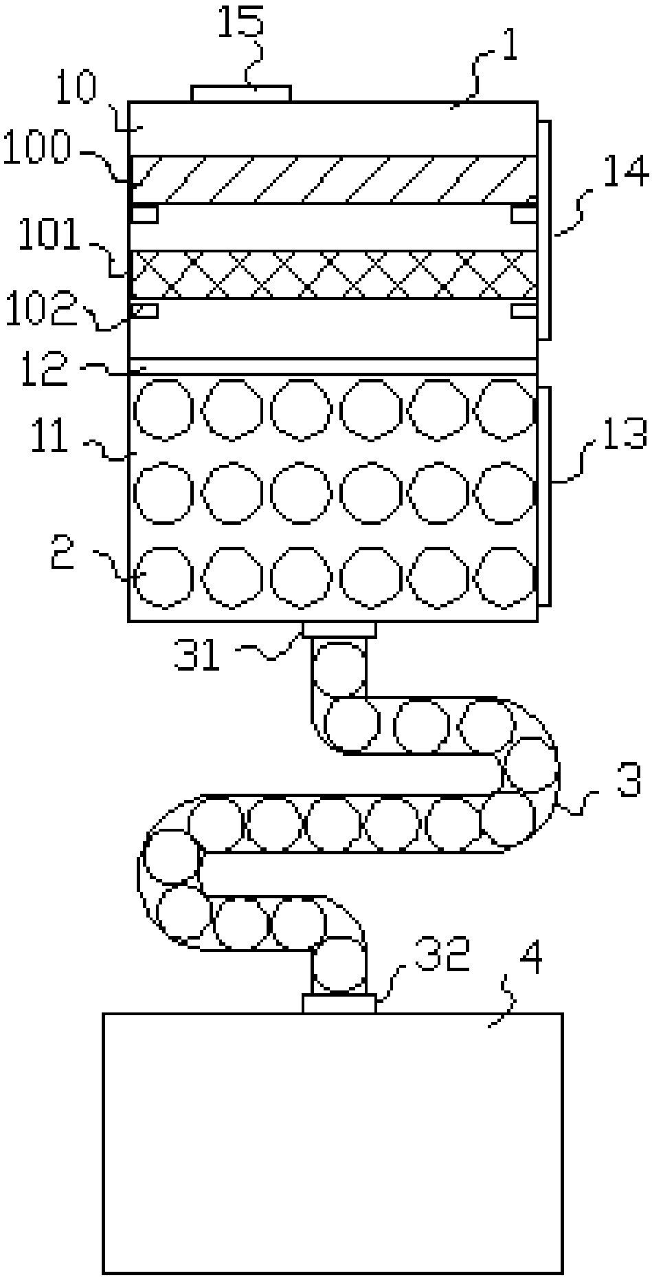 Water storage tank of garment steamer