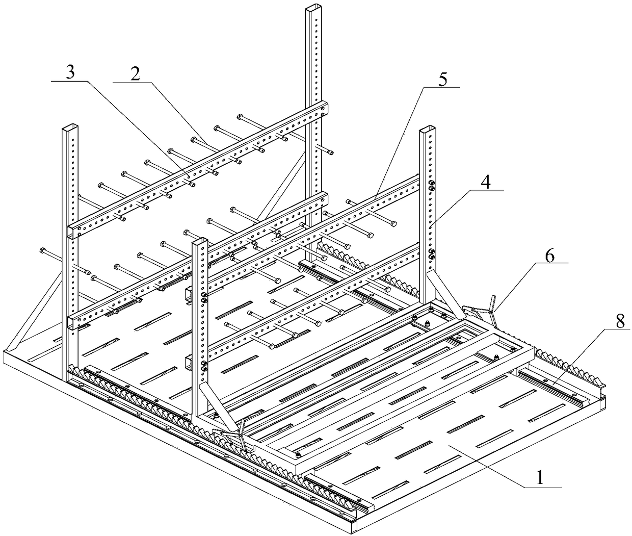 Supporting tool for large complex curved surface component