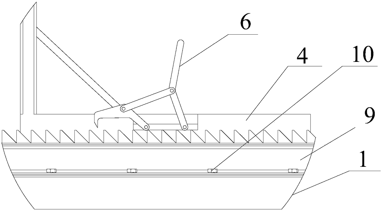 Supporting tool for large complex curved surface component