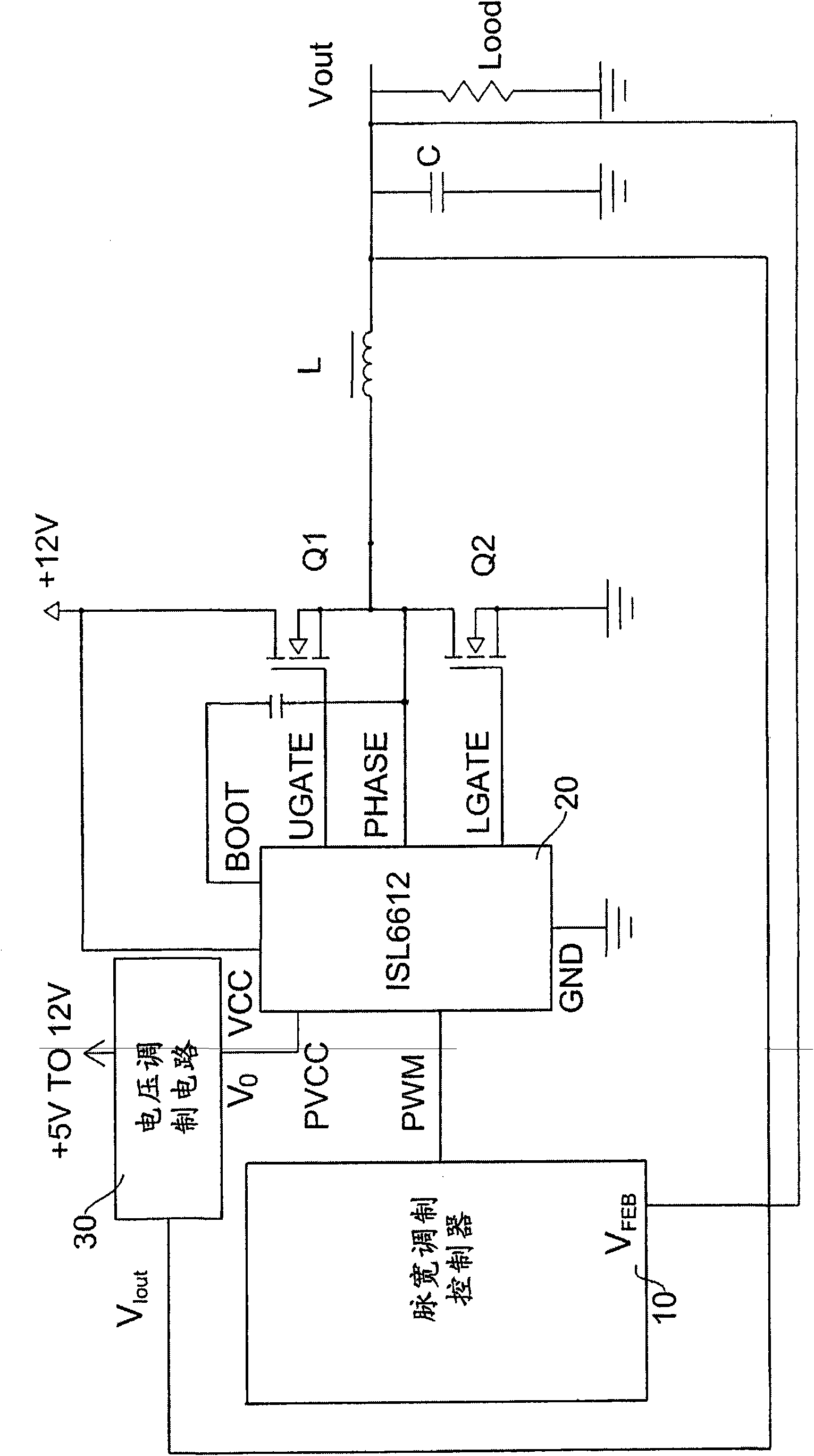 Voltage modulation circuit capable of increasing light load efficiency