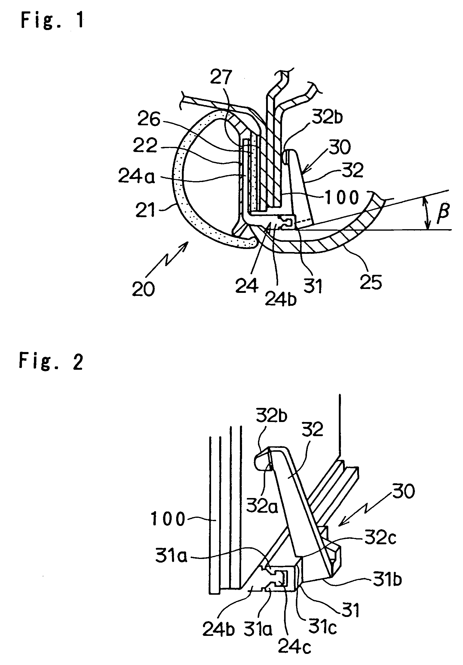 Mounting method of clip and weather strip