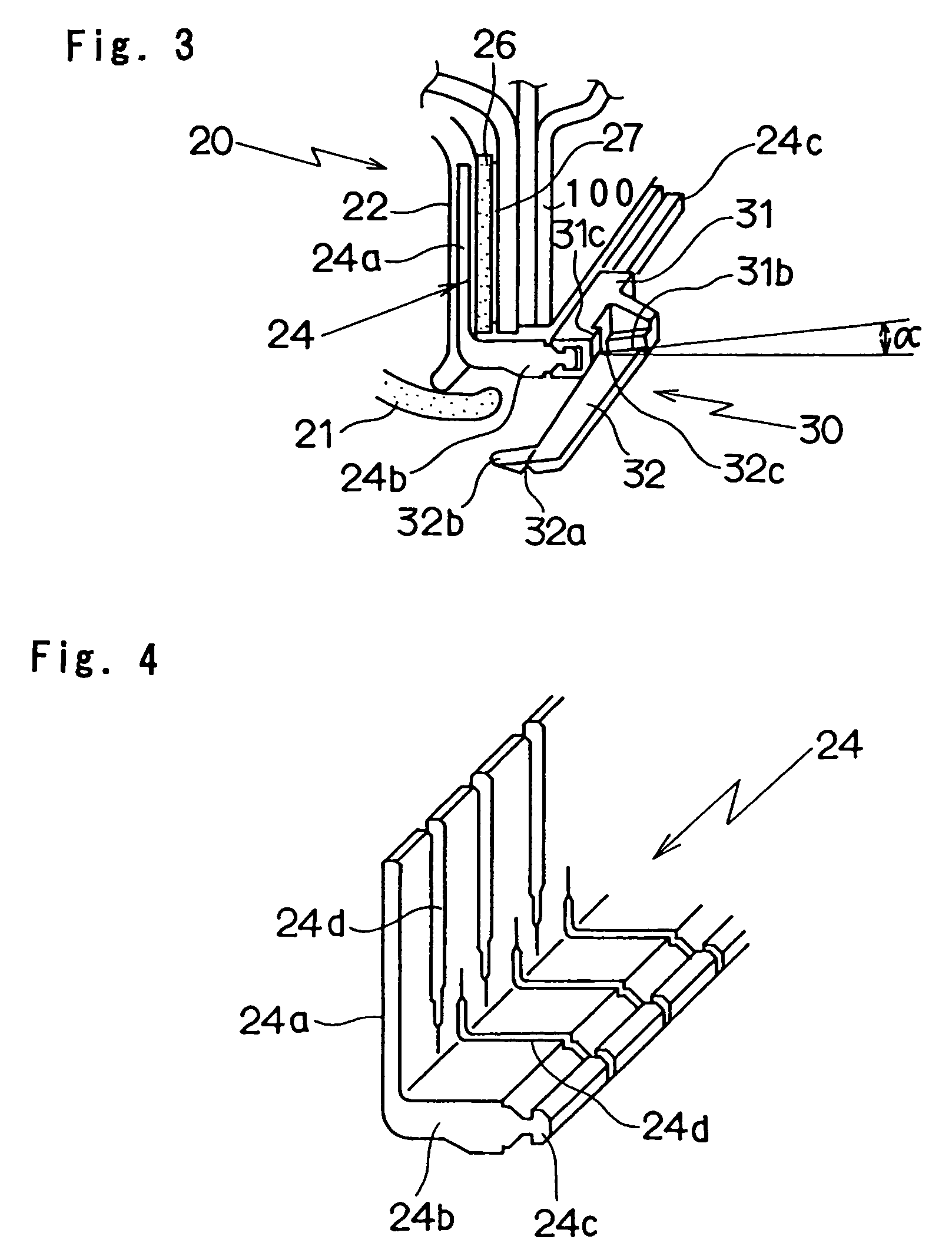 Mounting method of clip and weather strip