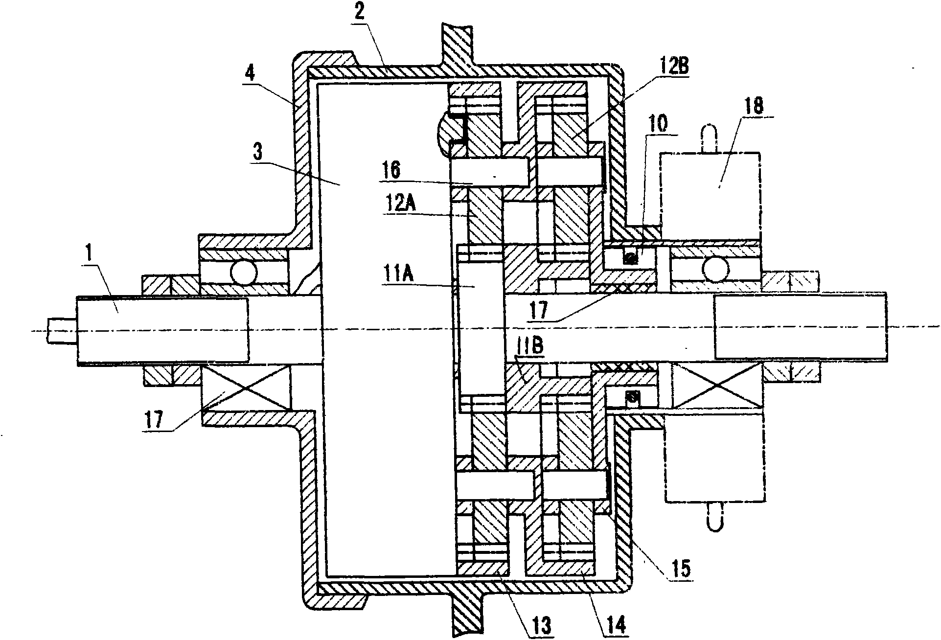 Motor decelerating mechanism of electric bicycle