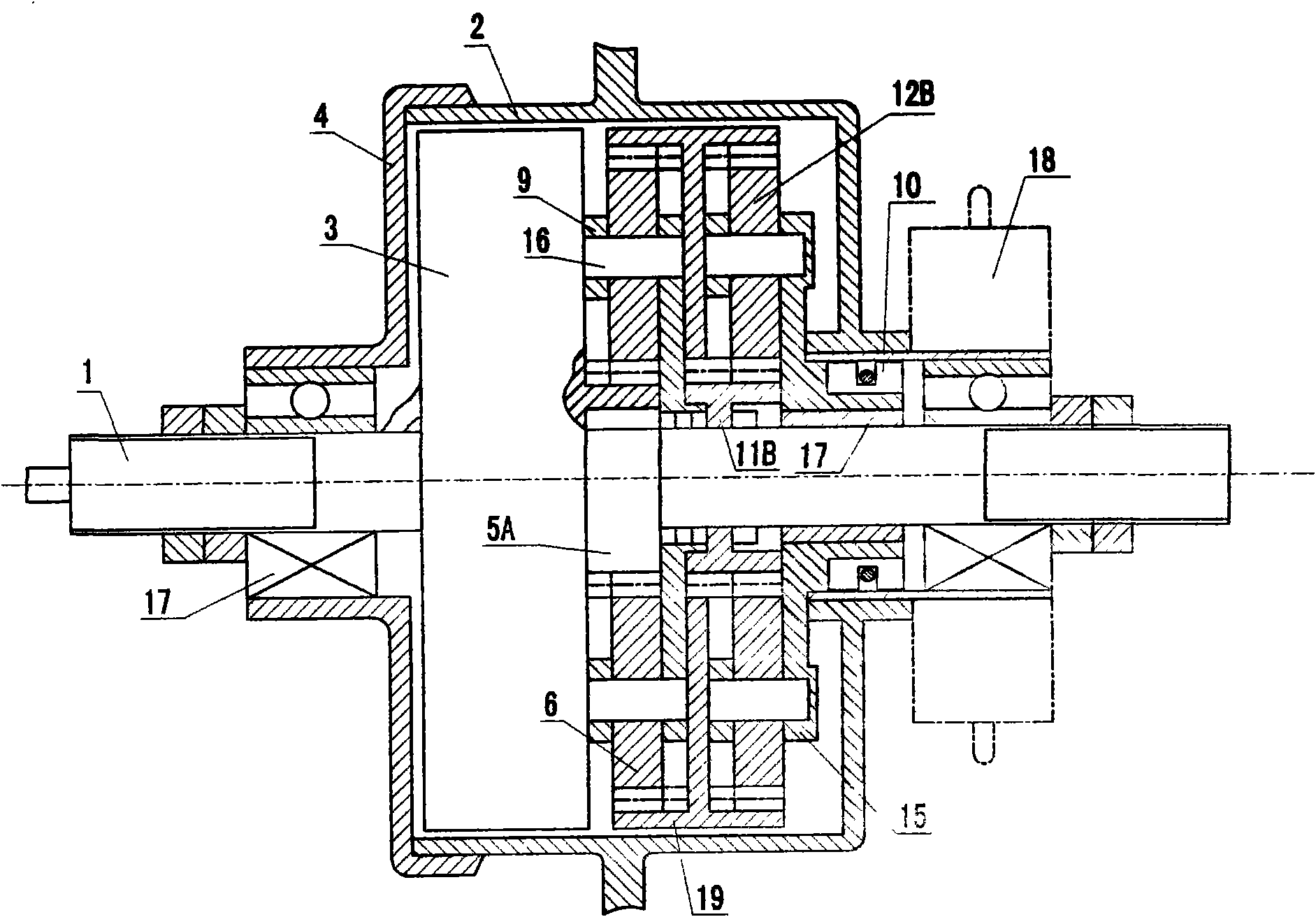 Motor decelerating mechanism of electric bicycle