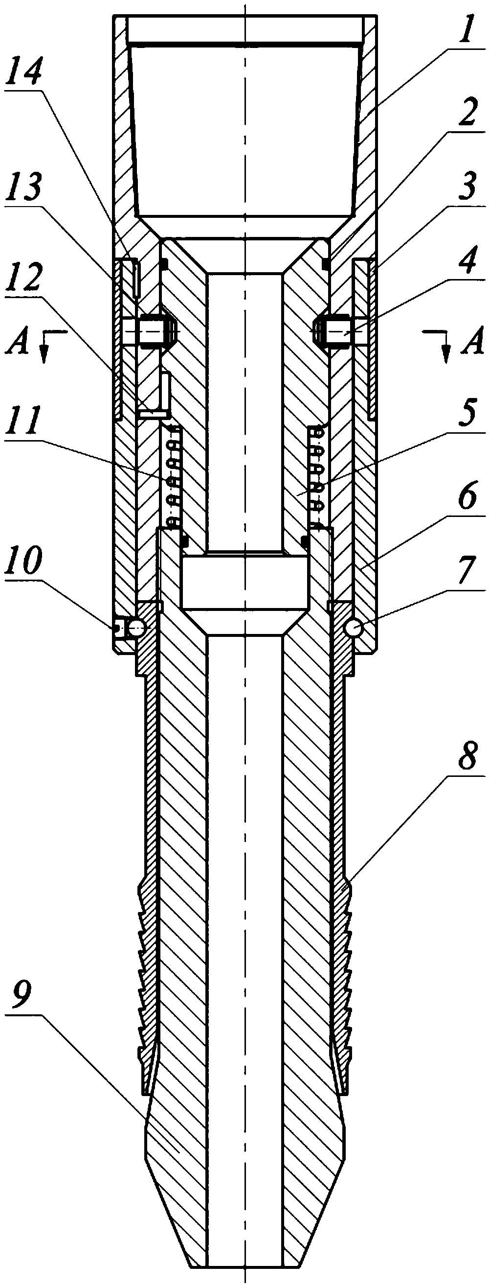 Liquid-controlled type under-shaft savaging tool