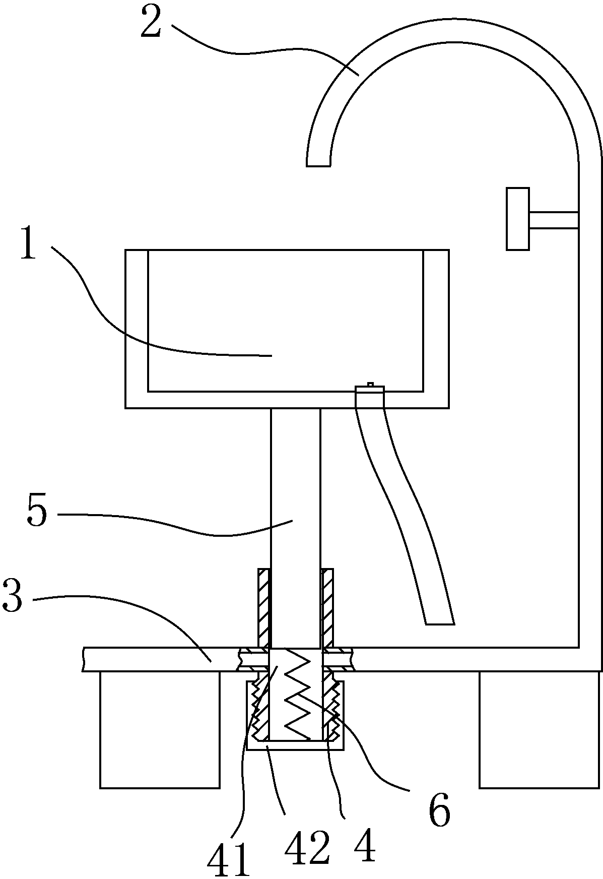 Automatic water tap closing structure