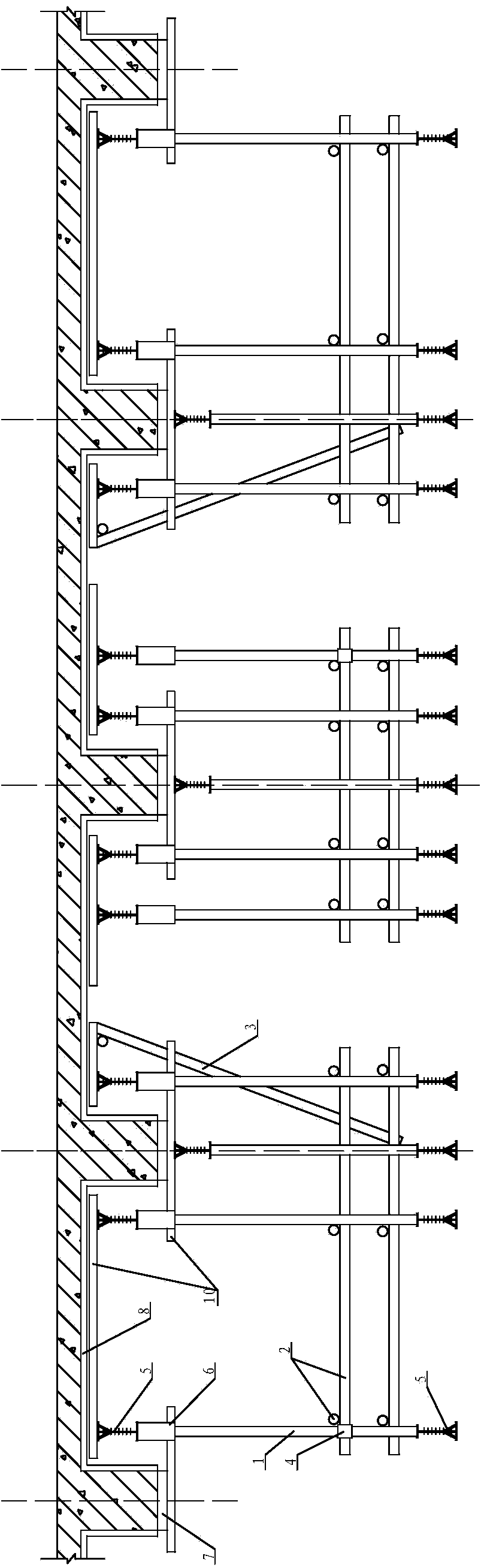 Movable formwork supporting truss and construction method thereof