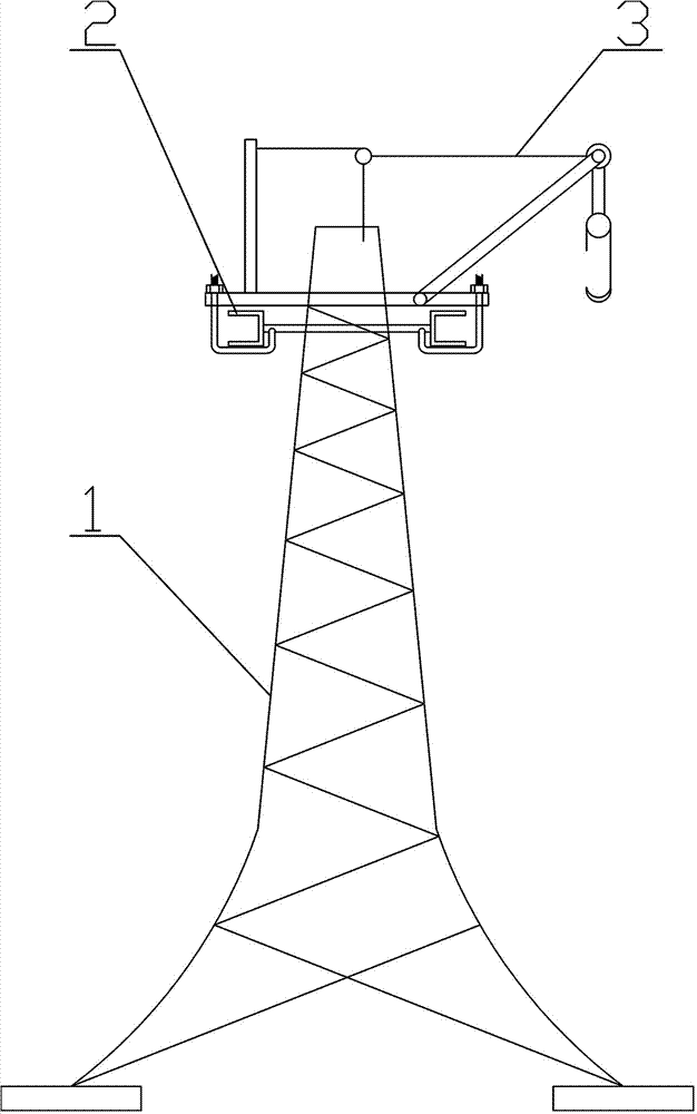 Lifting equipment for peripheral construction of power transmission electric tower with electric inspection device