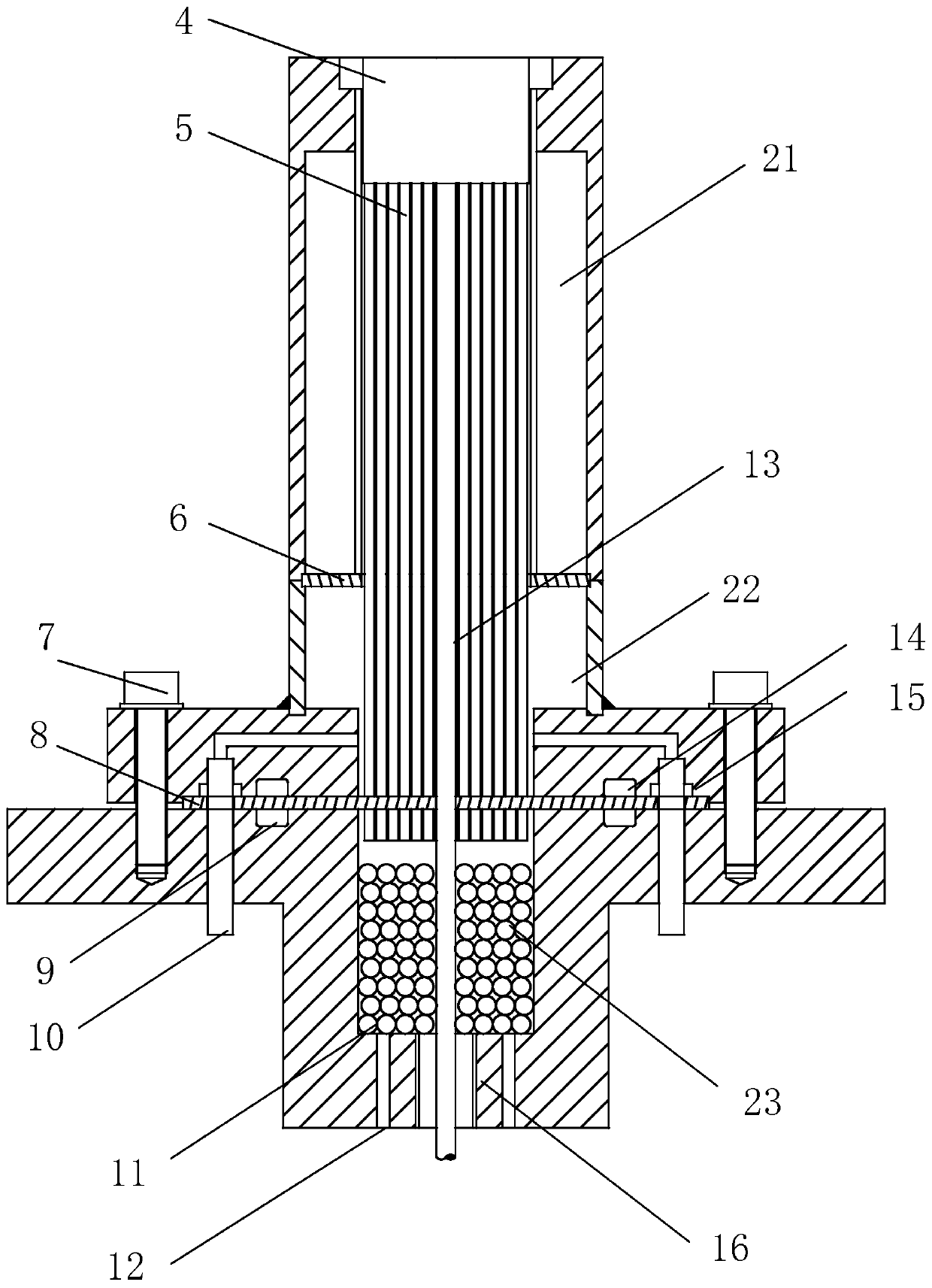Pressurized plane flame combustion device