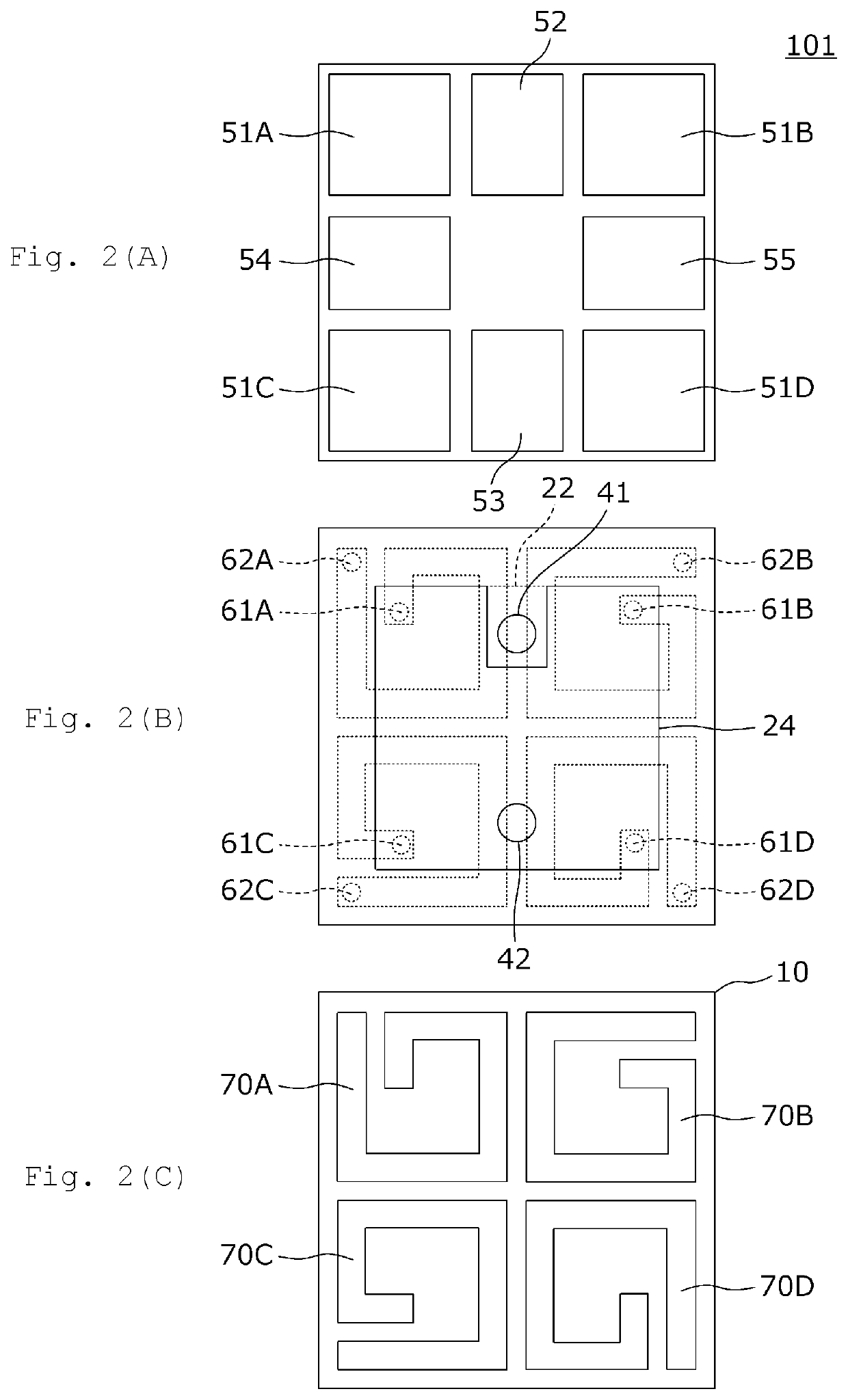 Surface-mounted LC device