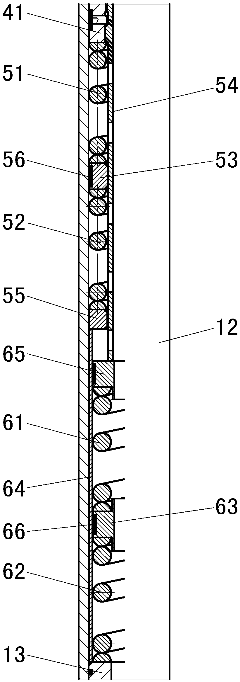 Unclamping method and device adopting continuous jarring through spring periodically stretching out and drawing back