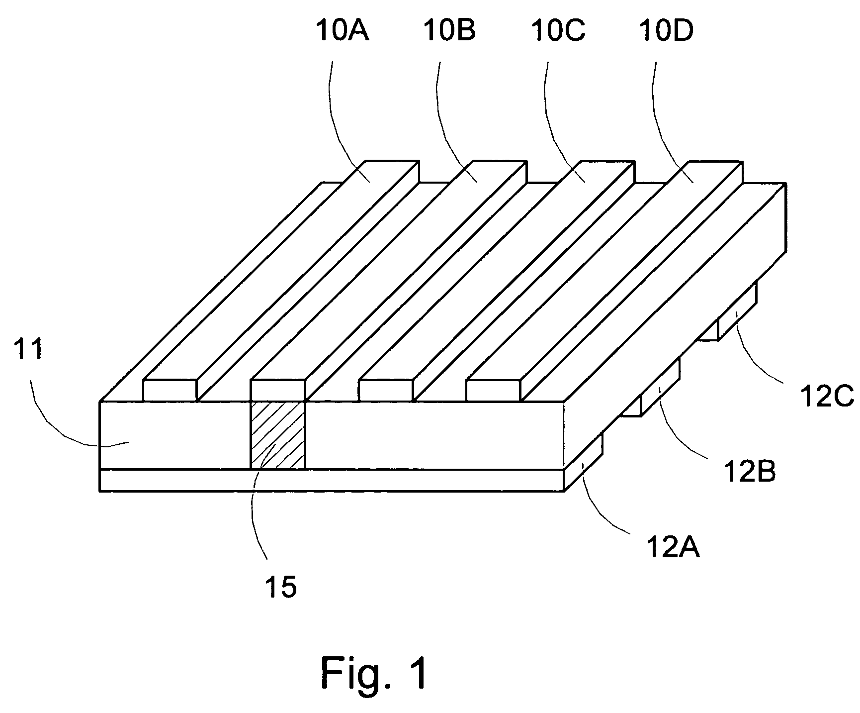 Method to fabricate a thin film non volatile memory device scalable to small sizes