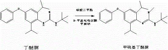 Method for preparing methylmercaptodiafenthiuron