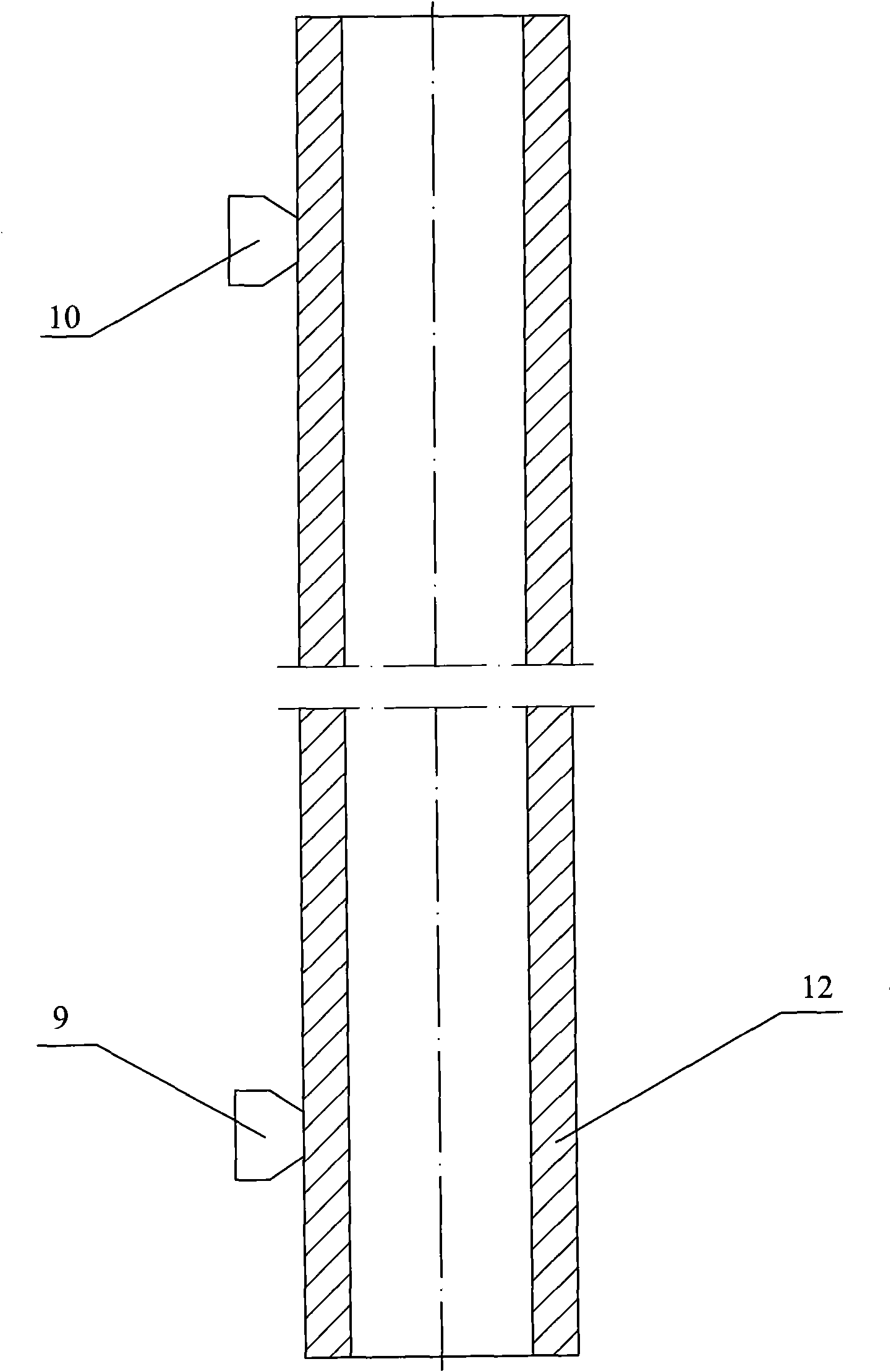 Ultrasonic measured and controlled water distributing device