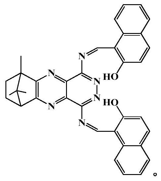 Pyridazino quinoxaline diamine Schiff base cobalt ion fluorescent probe and preparation method thereof