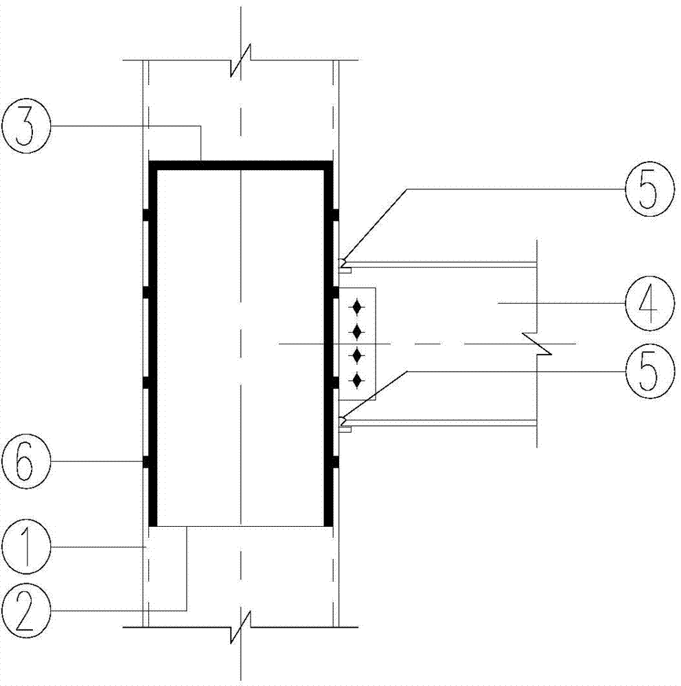 Inner sleeve type concrete-filled steel tube beam column joint and production method thereof