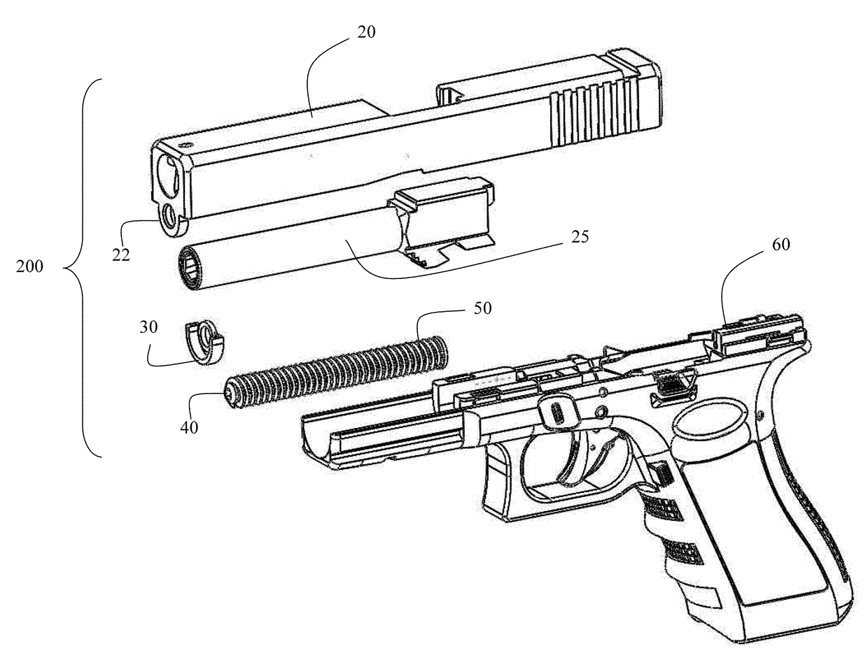 Handgun slide to frame adapter