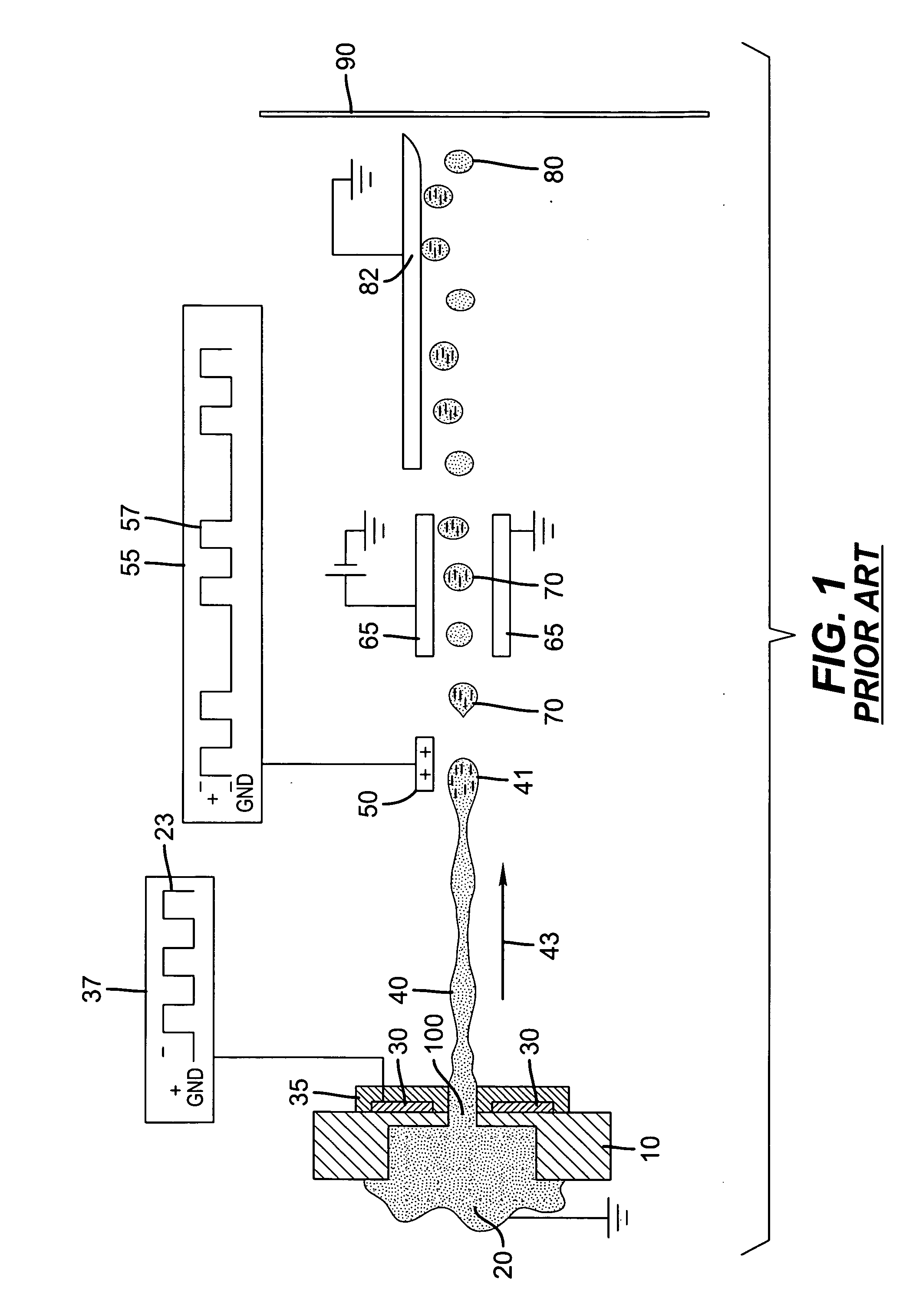 Apparatus and method for electrostatically charging fluid drops