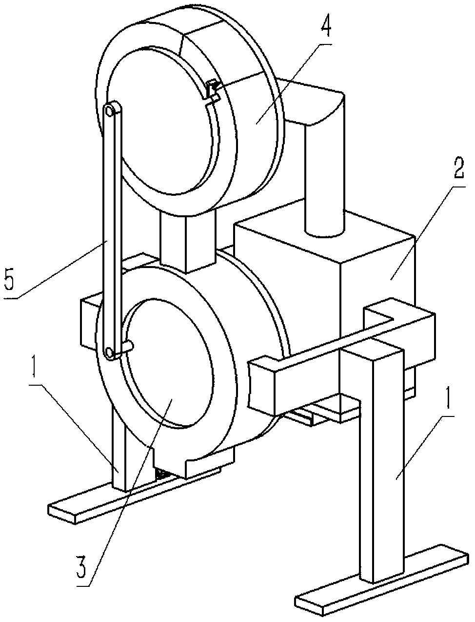 Separation apparatus of waste magnetic construction material