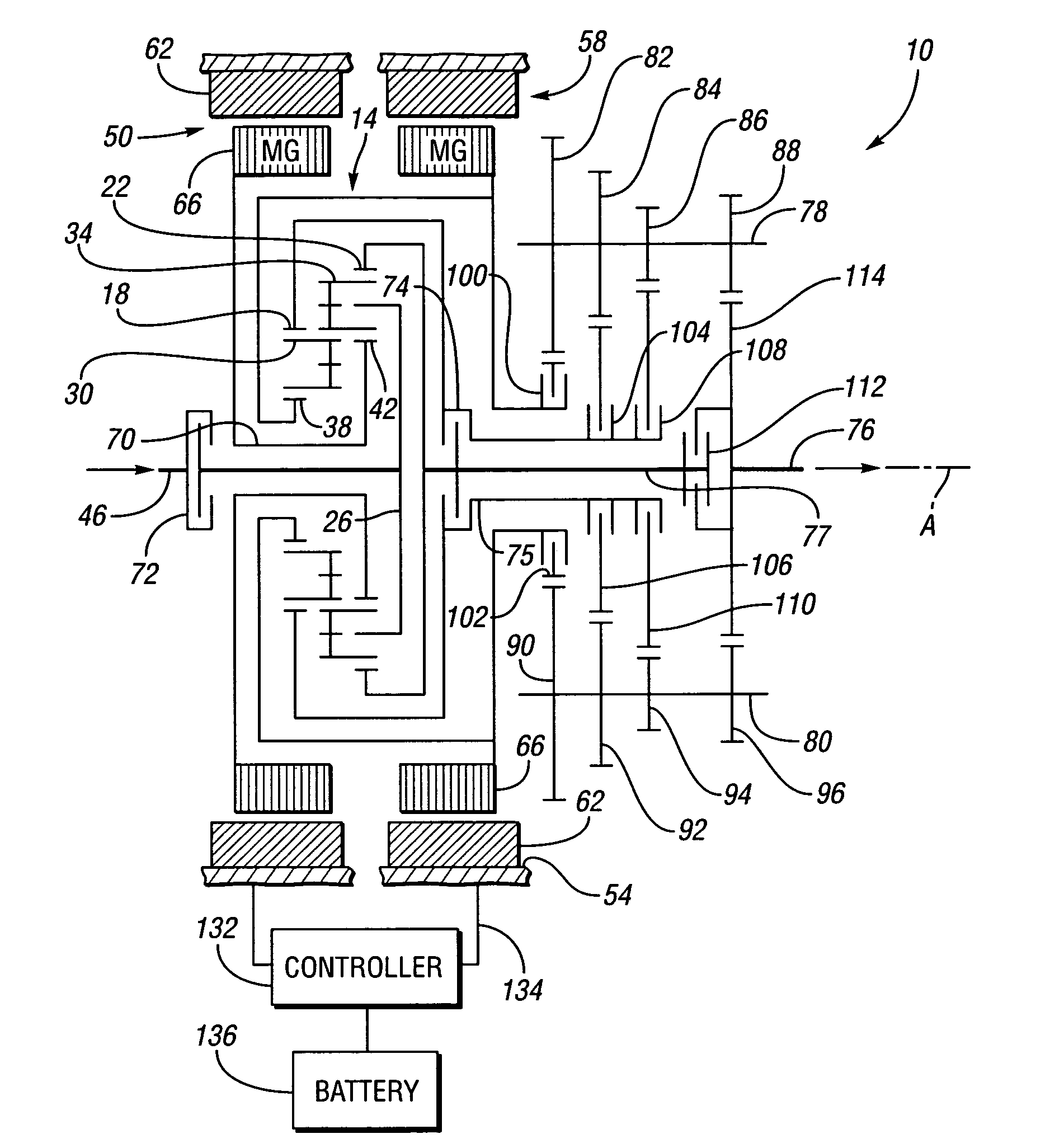 Electrically variable transmission with input split mode and compound split modes