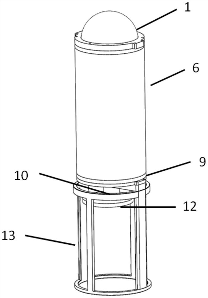 Small landing floating type underwater observation device applied to circulating water detection