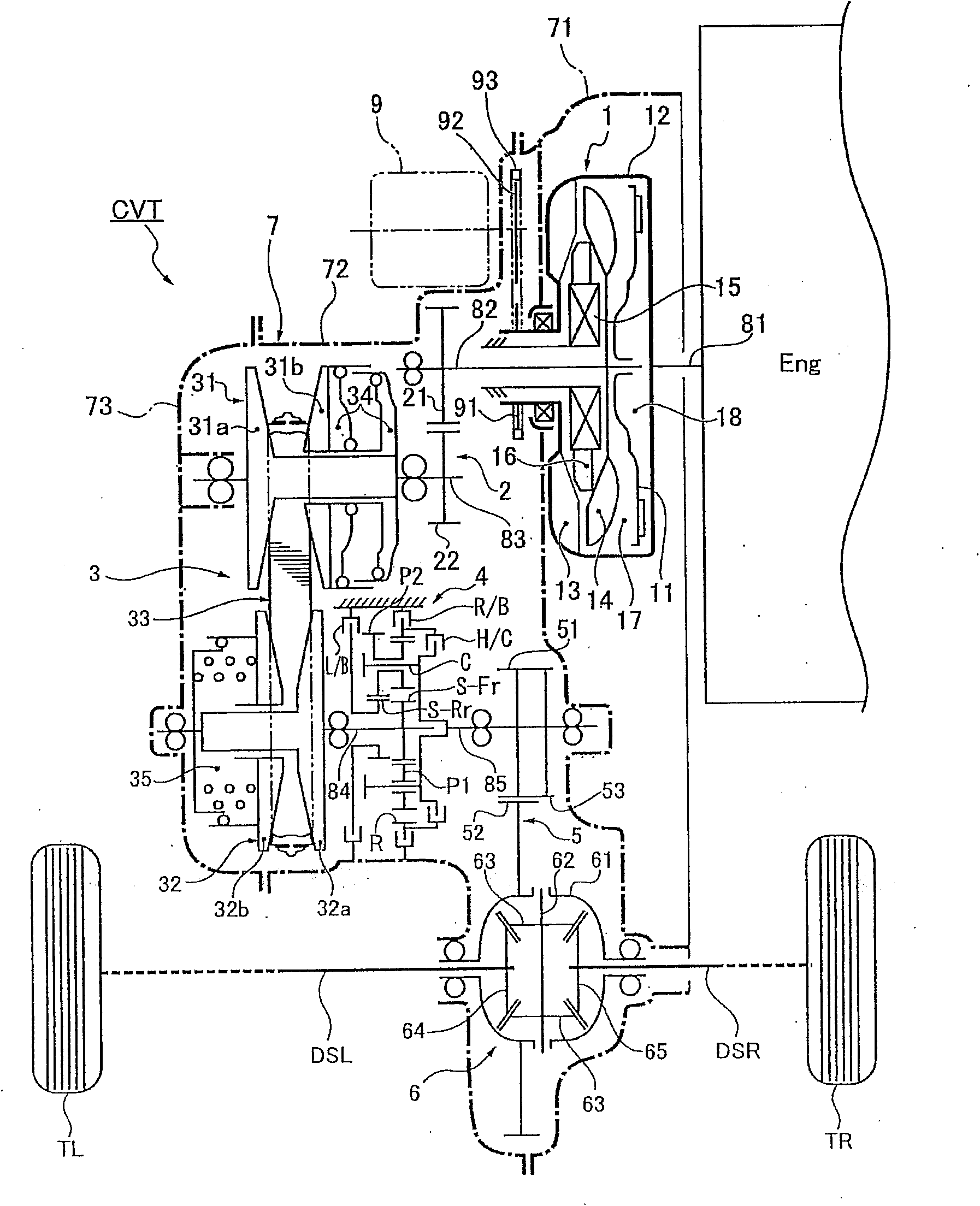 Continuously-variable transmission for vehicle