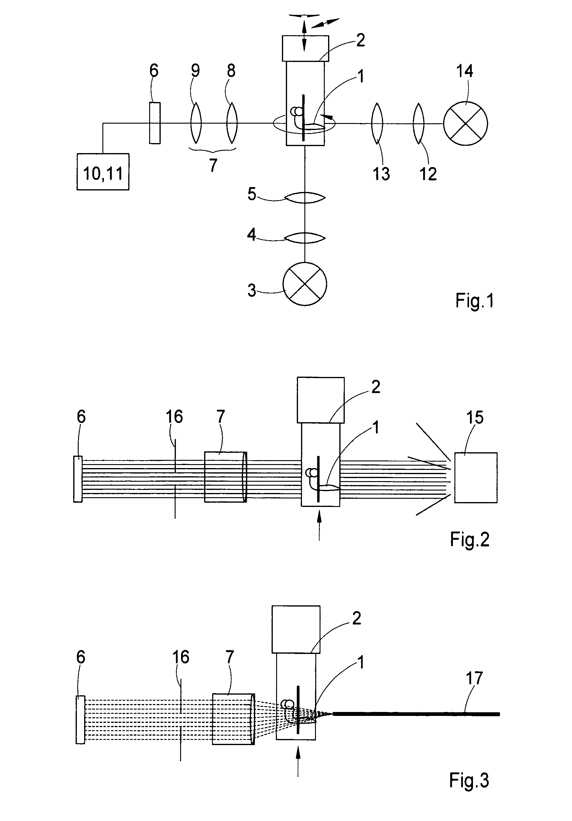 Method and optical assembly for analysing a sample