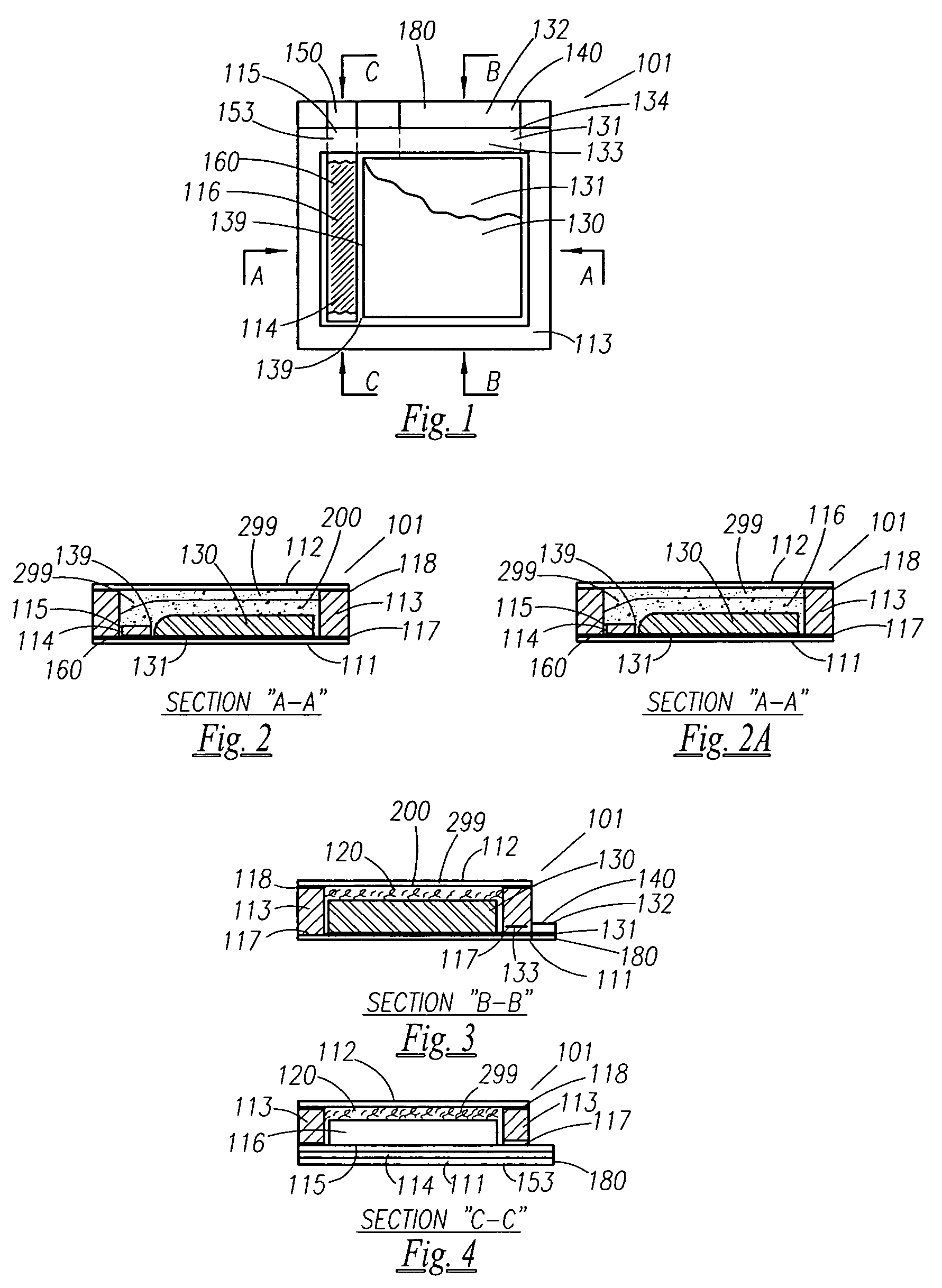 Thin printable electrochemical cell utilizing a "picture frame" and methods of making the same