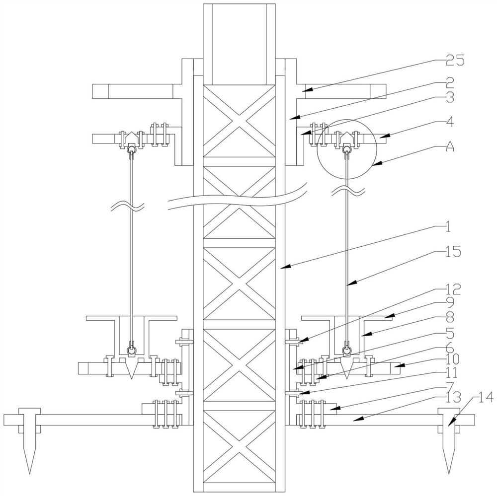 A mechanism for improving the verticality qualification rate of steel lattice columns in open-cut tunnel foundation pit and using method thereof