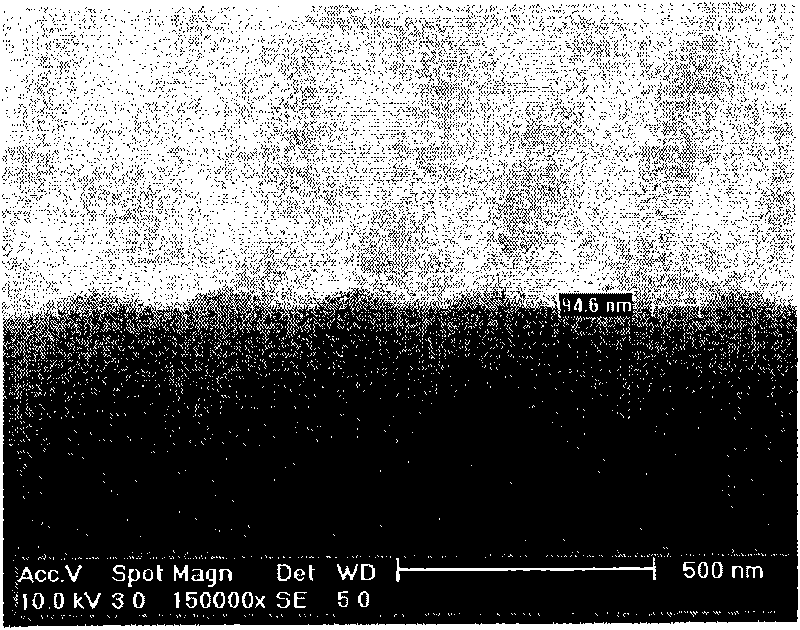 Method for preparing hundred nano grade narrow line width holographic grating photoresist pattern with various features