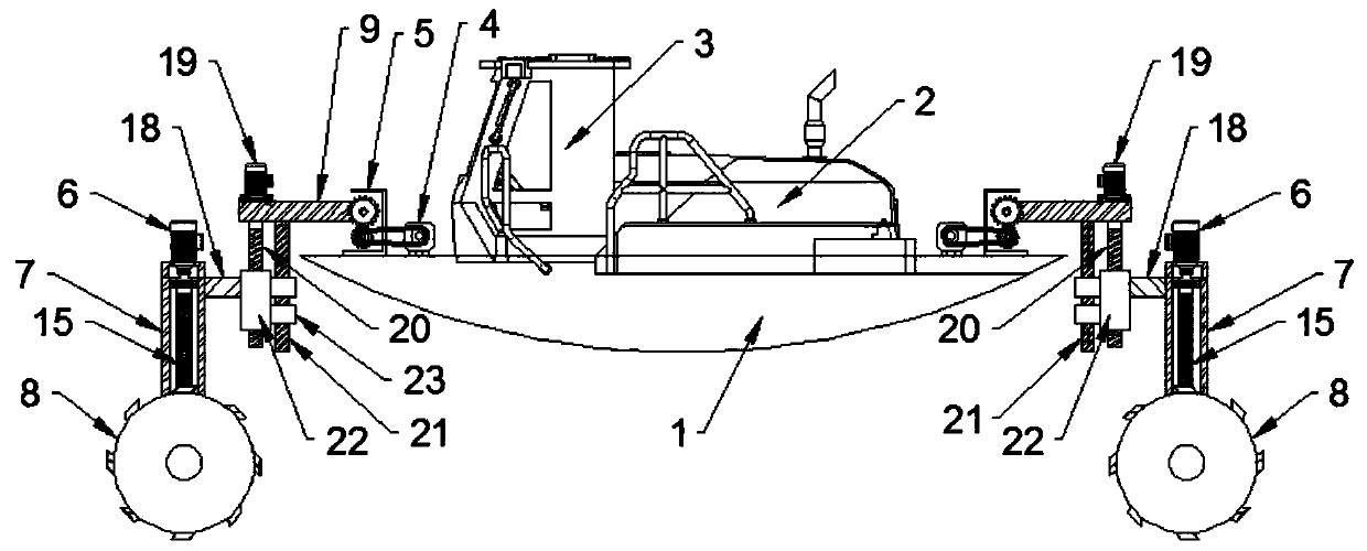 Boat tractor with function of rotary tillage