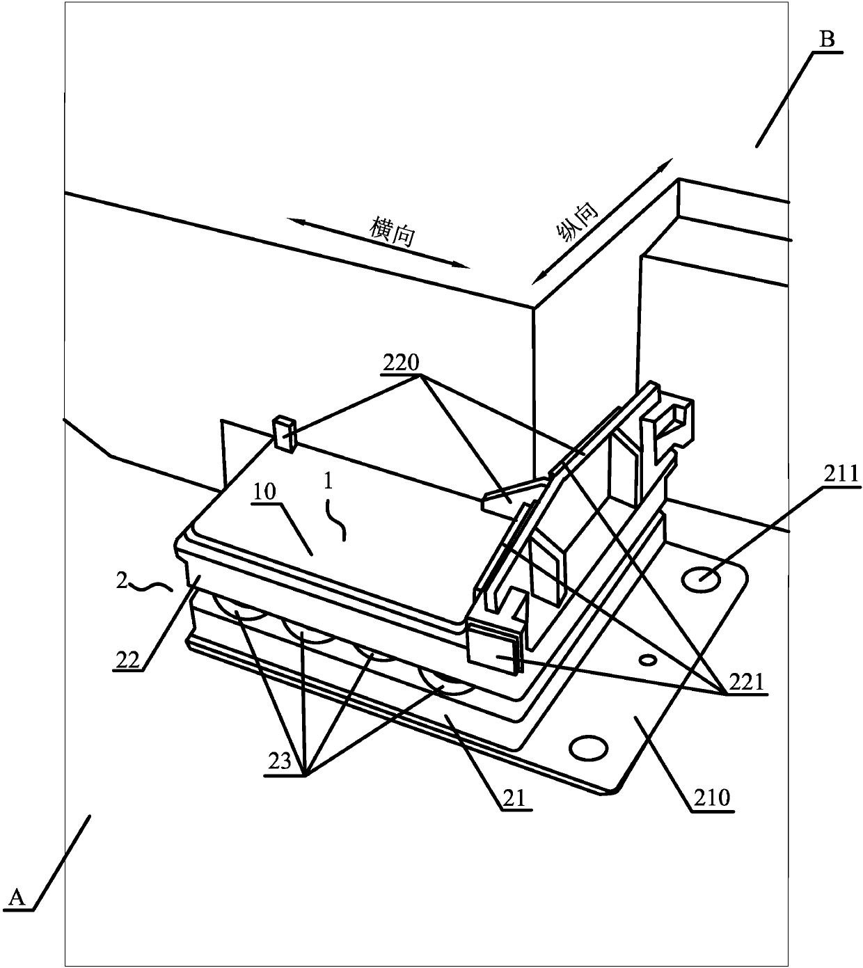 Longitudinal sleeper vibration damping track and its vibration damping assembly