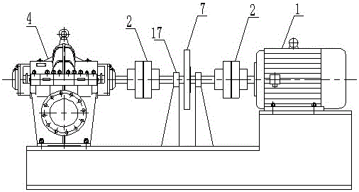 Water hammer protection method and device for a centrifugal pump when the pump is stopped