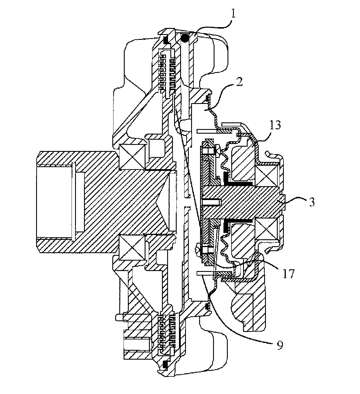Electrically controlled silicon oil fan clutch rotary valve device