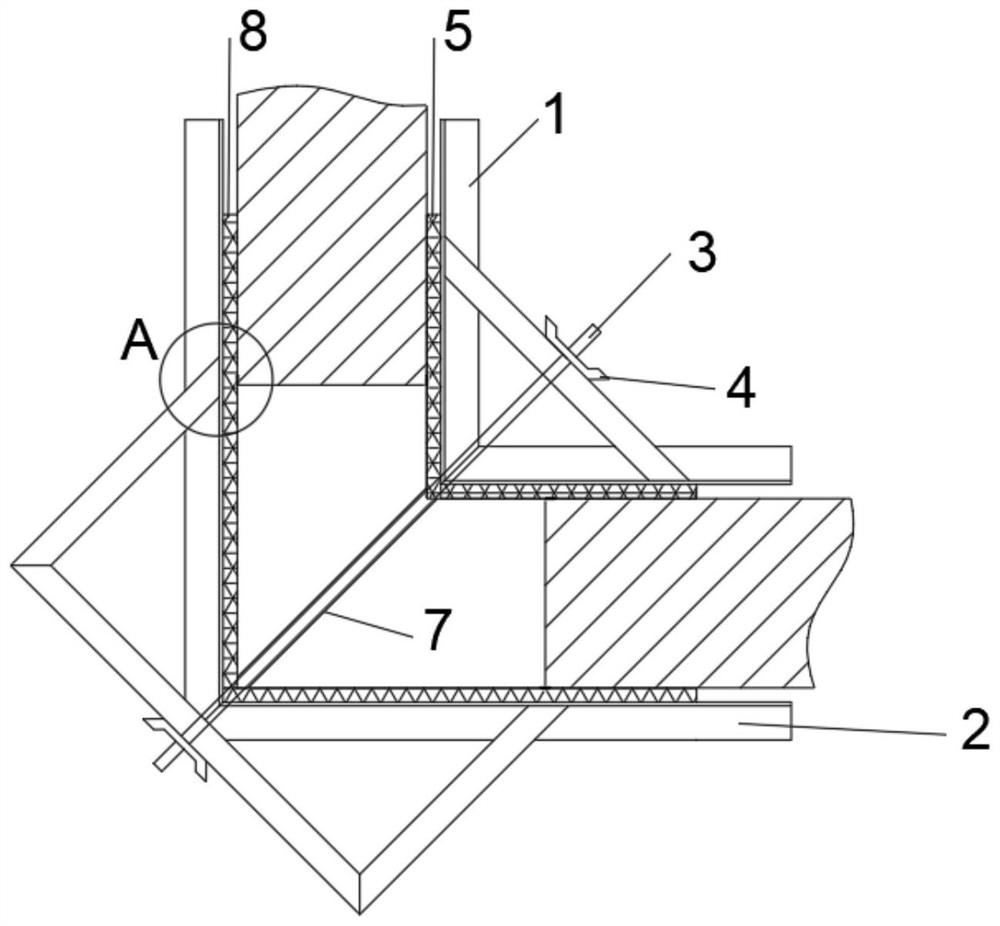Brickwork corner constructional column formwork shaping and reinforcing device and construction method