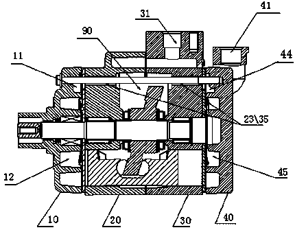 Rotating inclined disc type compressor