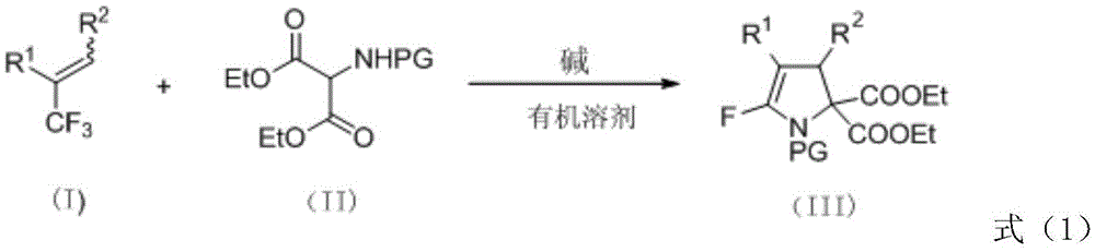 5-fluoro polysubstituted pyrroline derivative and preparation method thereof