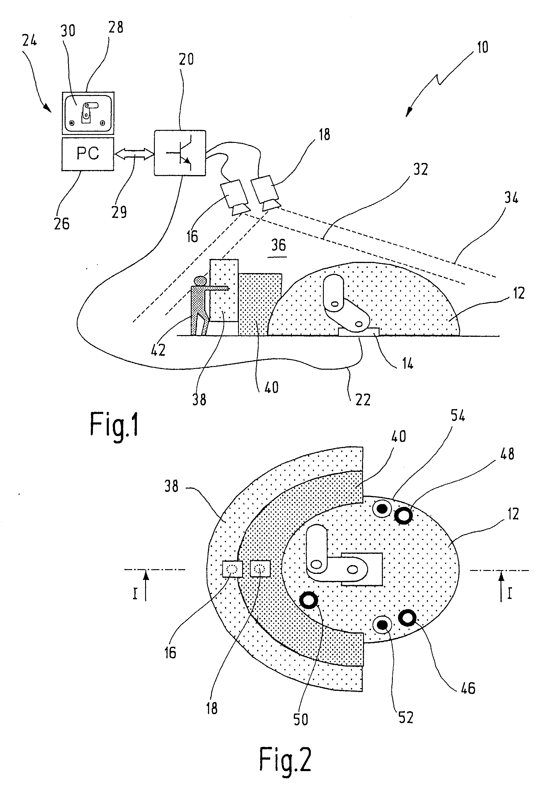 Method and system for configuring a monitoring device for monitoring a spatial area