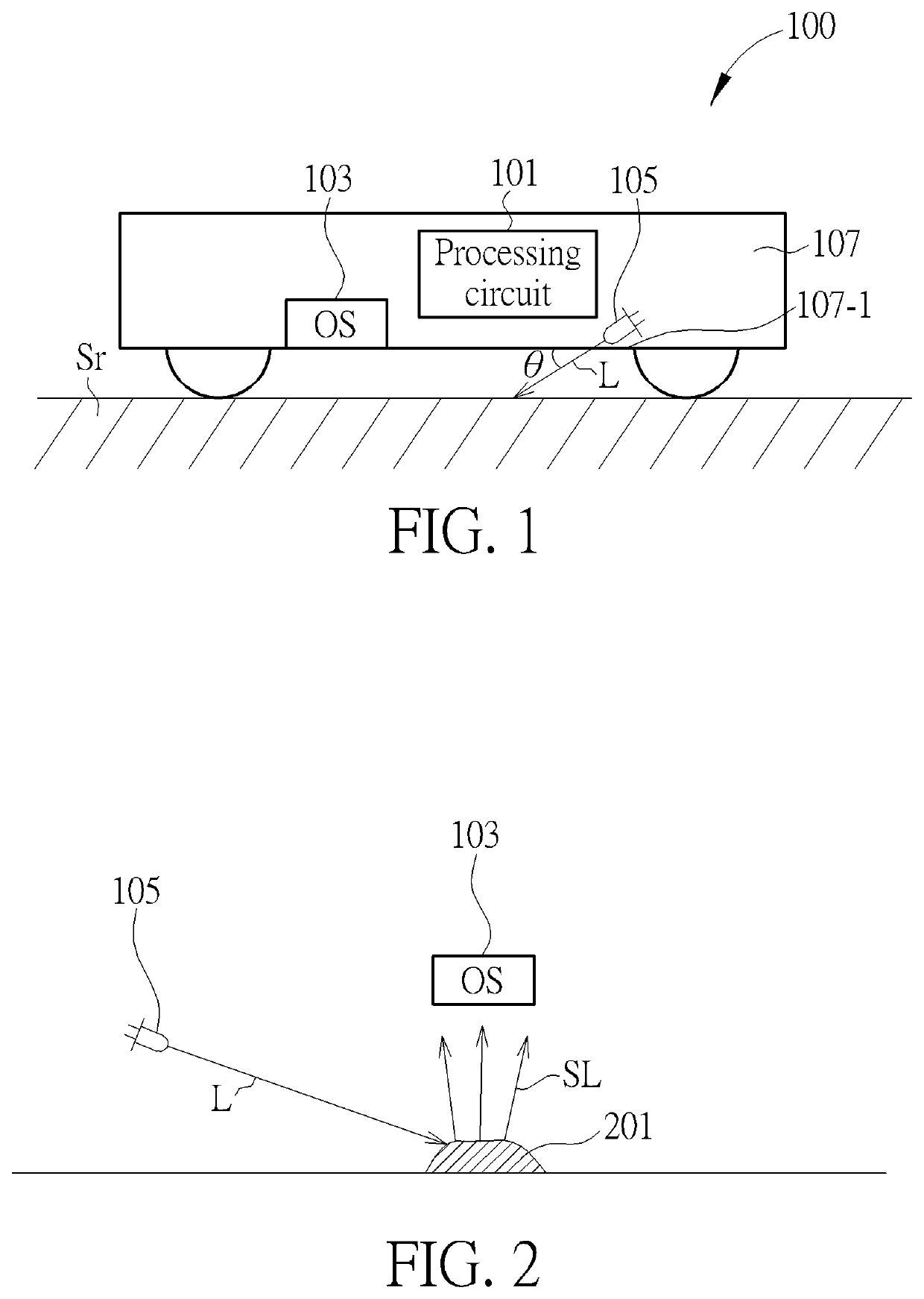 Optical device and dirt level determining method