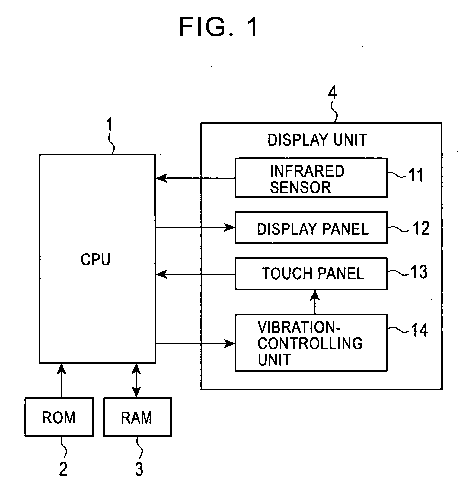 Touch-panel input device having a function for providing vibration and method for providing vibration in response to input operation